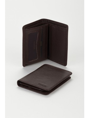 Fossil Kutulu Hakiki Deri Dikey Ekstra Kartlıklı Mini Erkek El Portföyü Cüzdan