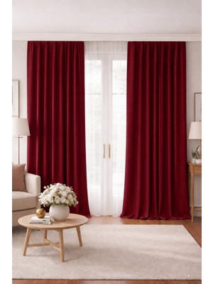Vi Home Lüks 1.sınıf Elegance Series Karartma Blackout Tek Kanat Özel Dikim Kalın Pilesiz Fon Perde