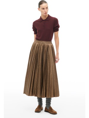 Perspective Altın Midi Etek