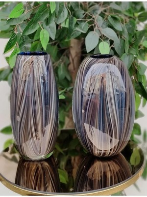 Zepce Design Ithal Simli Desen Dekoratif Vazo Takım