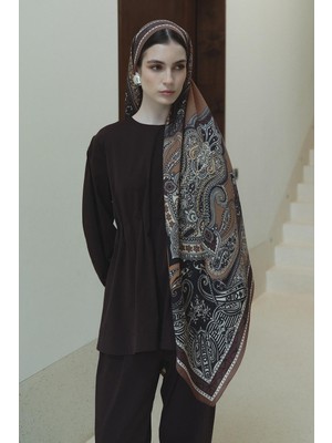 Jolamier Camel Valeris Yün Ipek Şal