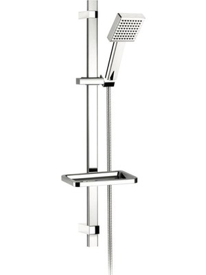 Mistillo KARE SÜRGÜLÜ DUŞ SETİ + ELDUŞU + 30X15MM KROM KAPLAMA