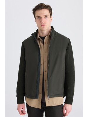 D'S Damat Ds Damat Regular Fit Haki Düz Mont 5HC071221019M