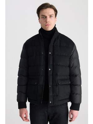 Twn Slim Fit Siyah Düz Mont 5EC071222011M