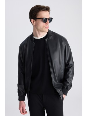 Twn Slim Fit Siyah Düz Mont 5EC070013001M