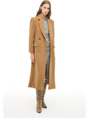 Perspective Devetüyü Klasik Yaka Uzun Kaban