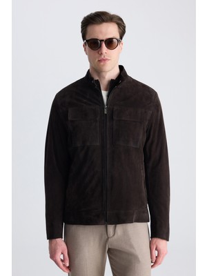 D'S Damat Ds Damat Regular Fit Kahverengi Deri Mont