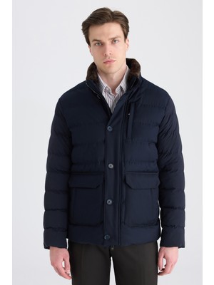 D'S Damat Ds Damat Regular Fit Lacivert Düz Mont 5HC071521010M