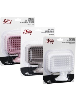 Tkç Vantuzlu Katı Sabunluk Dikdörtgen - Izgaralı (5492)