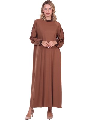 Invee Fildişi Modal Elbise Kahve