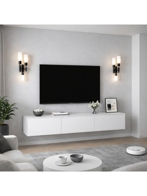 Alina Dizayn Lukka  Tv  Ünitesi   Beyaz