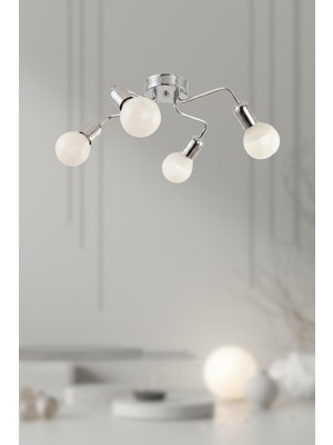 Ronisu Aydınlatma Urmora 4’lü Cam Küre Modern Avize – Salon & Oturma Odası Avizesi