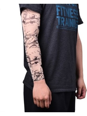 DS LLC Ieg™ Giyilebilir Kol Dövmesi Çorap Dövme 3D Baskılı Kol Bacak Dövme 2 Adet Model 25 Dsllcrs-