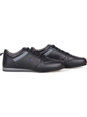 Kajila Erkek Siyah Düz Tabanlı Günlük Spor Ayakkabı - Rahat, Şık Sneaker