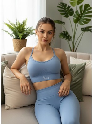 Aniri Seamless Spor Bra - Mavi
