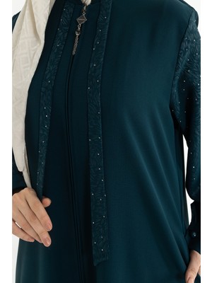 Kadeem Giyim Yağmur Buhara Ferace Petrol Yeşili- 422630
