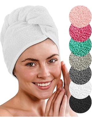 Layvera Saç Havlusu | Saç Havlusu-Makyaj Havlusu-Akrilik DÜĞMELI-%100 Pamuklu-Makyaj Bonesi-Pembe