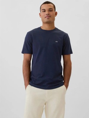 Gap V-Frch Everyday Soft Mıcro Logo Crew