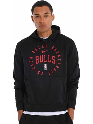 Nike Chicago Bulls Erkek Siyah Basketbol Sweatshirt
