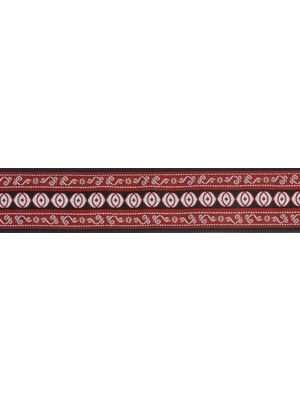 Planet Waves 50A13 Henna Desenli Dokuma Gitar Askısı (5 cm Genişlik - Orta Seviye) | Etnik Kına Deseni, Yumuşak Konforlu Dokuma ve Güvenli Deri Uçlar