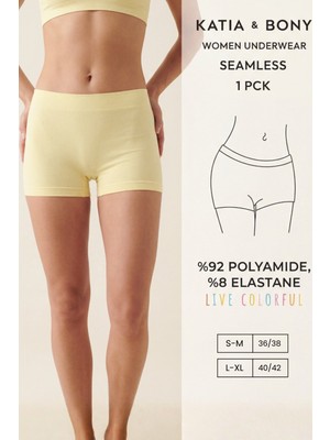 Katia & Bony Kadın Sarı Seamless Boxer