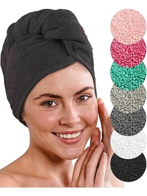 Layvera Saç Havlusu | Saç Havlusu-Makyaj Havlusu-Akrilik DÜĞMELI-%100 Pamuklu-Makyaj Bonesi-Pembe