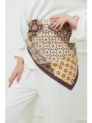 Hawwa Motif Harmanı Desenli Bandana Fular