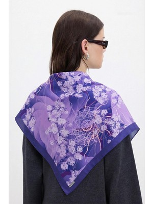 Hawwa Mor Tül Desenli Bandana Fular