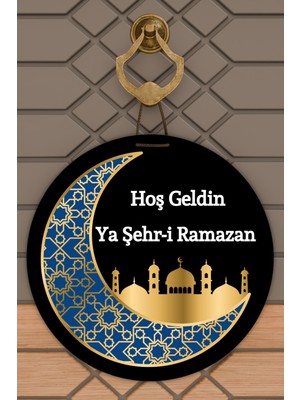 Dormot Modern Kapı Süsü Siyah Hoşgeldin Şehri Ramazan Dış Mekan Kapı Süsü