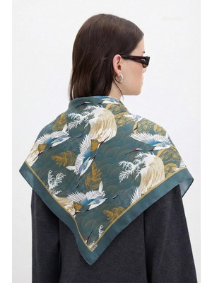 Hawwa Turna Uçuşu Desenli Bandana Fular
