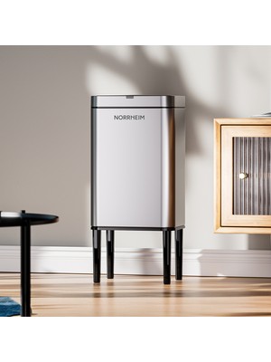 Norrheim Stellaris 20 Litre Inox Paslanmaz Çelik - Ir Sensör - Kaymaz Ayaklık - Şarj Edilebilir - Ipx5 Suya ve Toza Dayanıklı Iskandinav Premium Tasarım Çöp Kovası