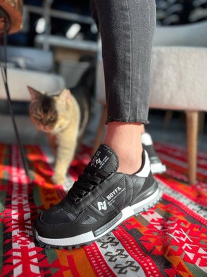 Zapatos Kb-N1 Erkek Günlük Bağcıklı Süet Paraşüt Kumaş Spor Sneaker Ayakkabı Spkbt - Siyah