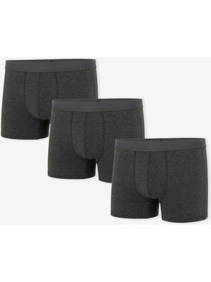 Steve Wolls Erkek Antrasit 3’Lü Likralı Boxer - 24101