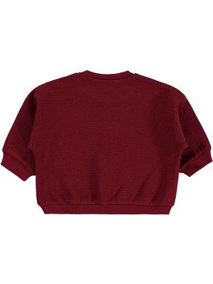 Civil Baby Athletic Baskılı Nakışlı 6-18 Ay Sweatshirt - Bordo 18-24 Ay