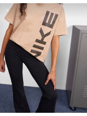 Nike Sportswear Tee Air Bol Kalıp Kahverengi Kadın T-Shirt FD2563-200