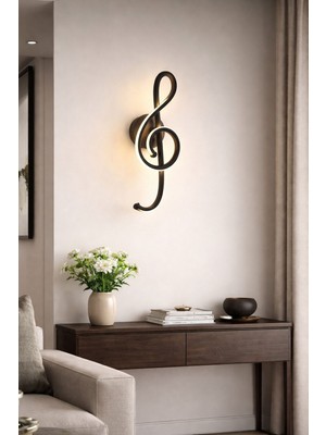 Mikro Aydınlatma Samsung Ledli Dekoratif Ofis Cafe Çocuk Odası Salon Duvar Aplik Aydınlatma 45CM Siyah Günışığı