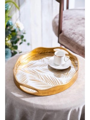 Acar Vega Aynalı Oval Büyük Tepsi 43X35CM