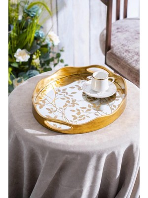 Acar Arlo Aynalı Oval Küçük Tepsi 37X30CM