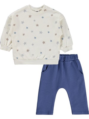Civil Baby Yıldız Empirme 6-18 Ay Takım - Ekru 18-24 Ay