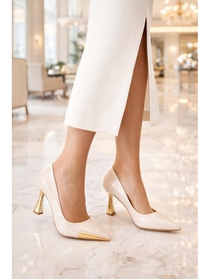 ModaOnn Kadın Gold Detaylı Topuklu Ayakkabı