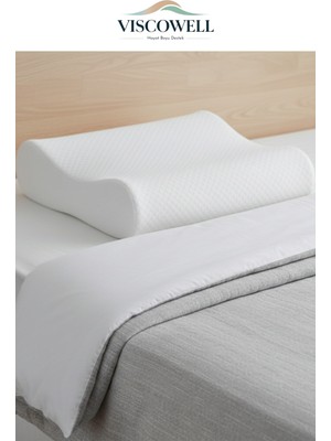 Viscowell Boyun Destekli Ortopedik Visco Yastık Çift Taraflı Yüksek Boyun Destekli %100 Visco