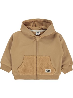 Civil Baby Etiketli Basic 6-18 Ay Hırka - Kahverengi 12-18 Ay