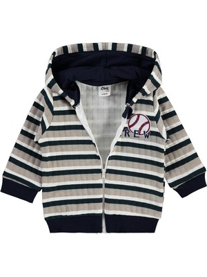 Civil Baby Crew Nakışlı 6-18 Ay Hırka - Bej 6-9 Ay