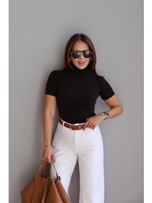 Purple By Banu Acı Kahverengi Asimetrik Transparan Body