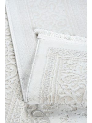 Estiva Home 4–6 M² Krem Beyaz Bambu Dokulu Salon Halısı |  & Antialerjik