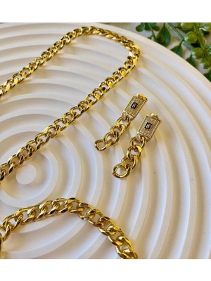 Şöhret Takı Aksesuar Gurmet Özel Seri Xuping 18K Kaplama Kolye Bileklik Küpe Seti