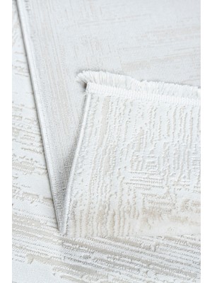 Estiva Home Krem Beyaz 4–6 M² Bambu Dokulu Modern Salon Halısı |  Antialerjik Toz Tutmaz