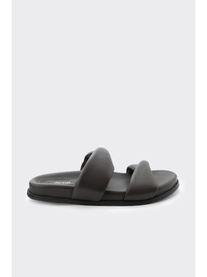 Derinet Hakiki Deri Comfort Taban Kadın Terlik