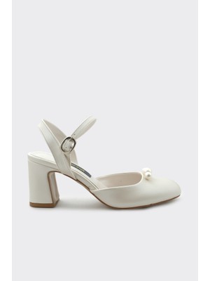 Derinet Inci Aksesuarlı Bilekten Bantlı Kadın Abiye Ayakkabı