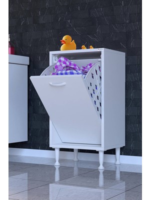 modilayn Söke Kirli Sepetli, Ayaklı, Çok Amaçlı Banyo Dolabı (14 Farklı Genişlik Seçeneği)